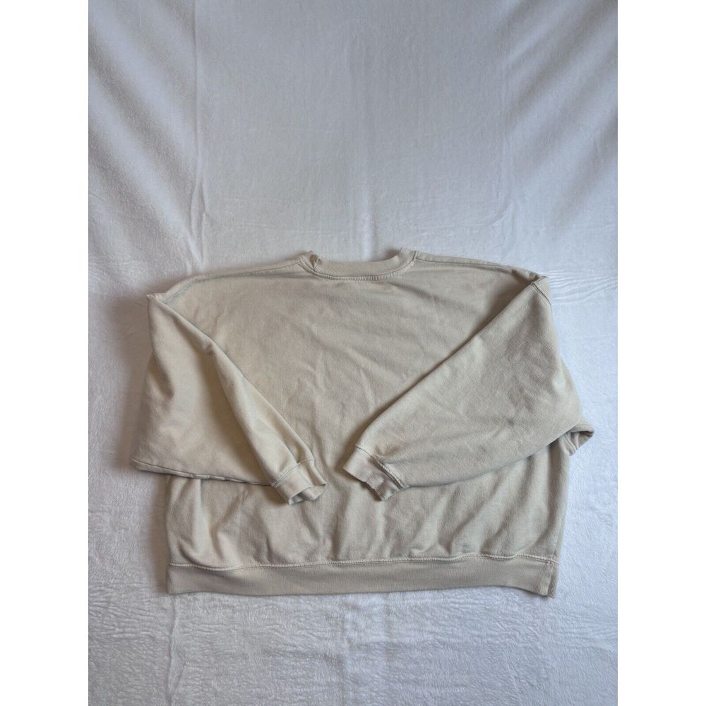 Pink Floyd Beige Crew Neck Long‎ Sleeve Sweatshirt Women's Small Stain * - Picture 5 of 7